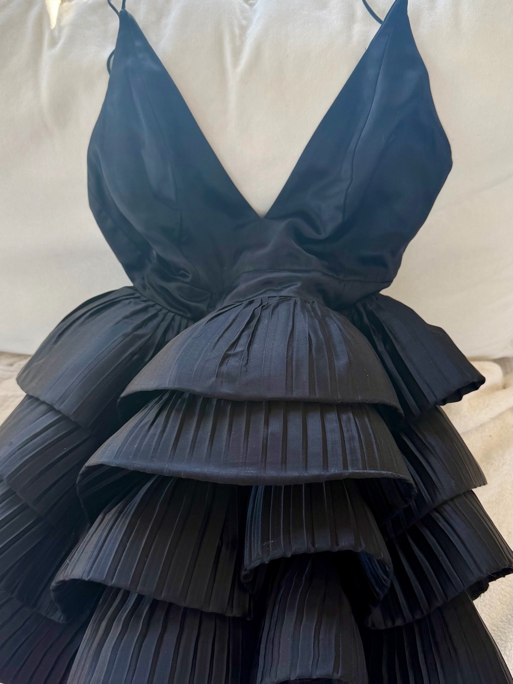 Anthropologie Maeve Tiered Black Ruffle Dress - Picture 7 of 8